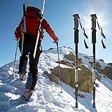 Vivicool Wanderstöcke Trekkingstöcke Verstellbereich zwischen 65-135cm mit 3-teilig Teleskopstöcke für Trekking Wandern Bergsteigen –Walking Stöcke-Workout Wanderstöcke Aluminium (1 Paar) - 6