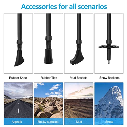 Anykuu Faltbare Wanderstöcke (110-130 cm) – Nordic Walking Stöcke - 7