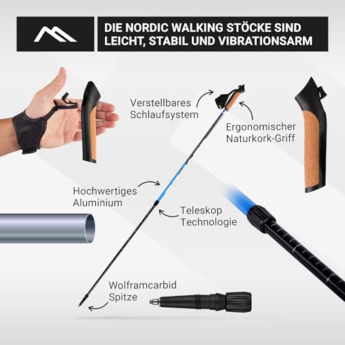 MSPORTS Nordic Walking Stöcke Premium - 3