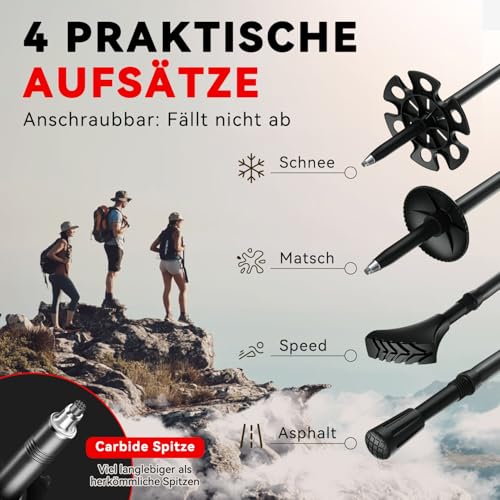 DOBESTS Wanderstöcke Aluminium & Carbon, faltbar - 4