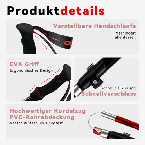 DOBESTS Wanderstöcke Aluminium & Carbon, faltbar - 5