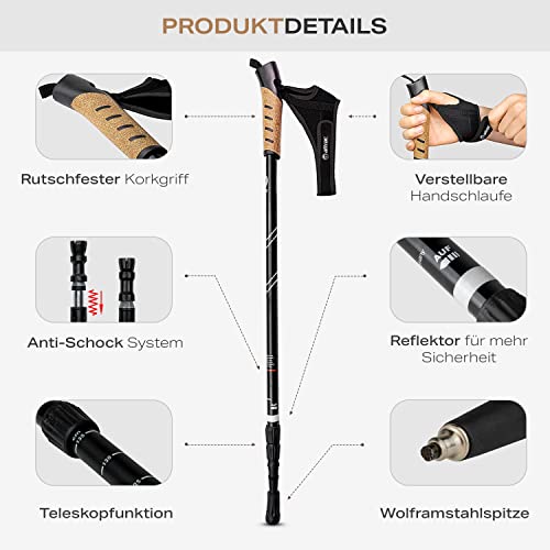 Attrac Nordic Walking Classic Wanderstöcke 69-136cm - 2