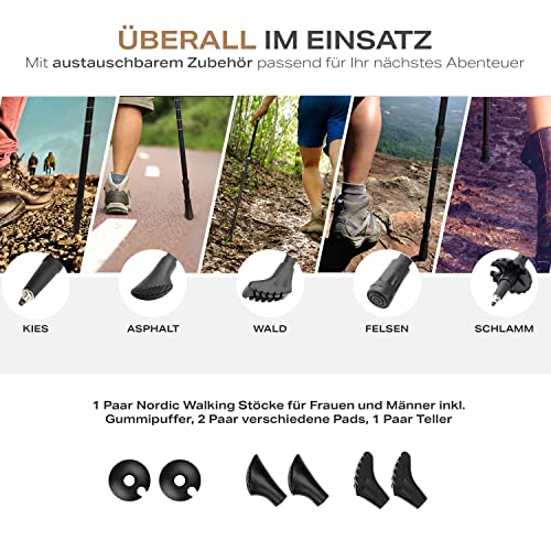 Attrac Nordic Walking Classic Wanderstöcke 69-136cm - 3