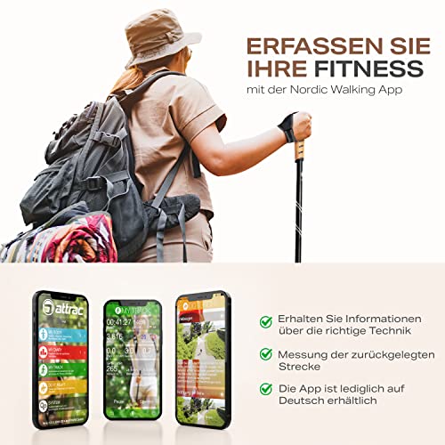 Attrac Nordic Walking Classic Wanderstöcke 69-136cm - 6