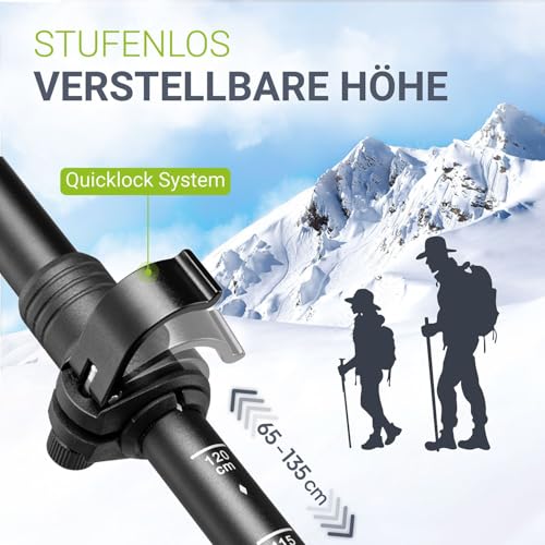 Juskys Nordic Walking Stöcke – 2 Alu Teleskop Wanderstöcke - 3
