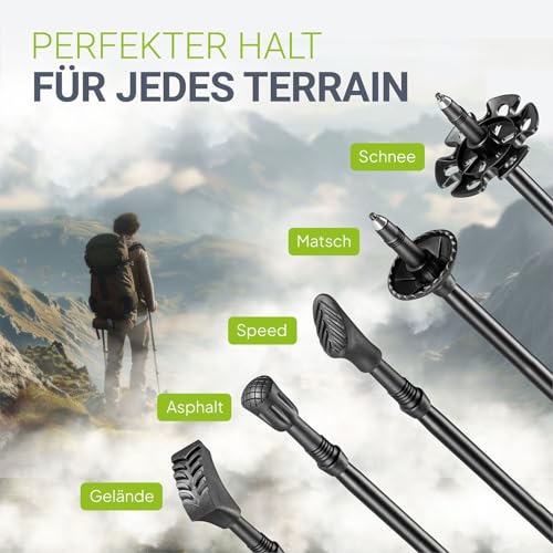 Juskys Nordic Walking Stöcke – 2 Alu Teleskop Wanderstöcke - 5