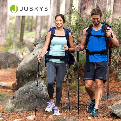 Juskys Nordic Walking Stöcke – 2 Alu Teleskop Wanderstöcke - 7