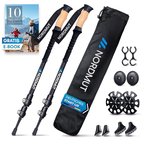 NORDMUT® Wanderstöcke Teleskop Alu | Nordic Walking Stöcke