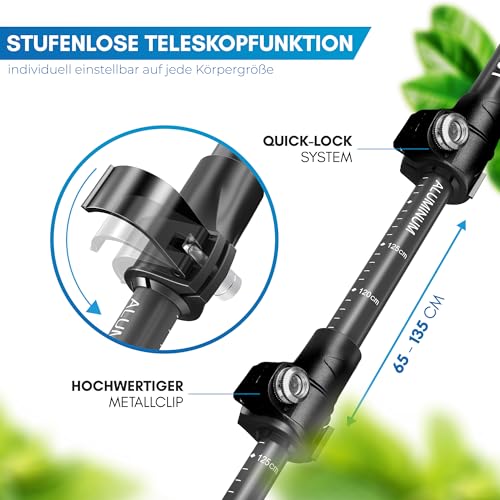 NORDMUT® Wanderstöcke Teleskop Alu | Nordic Walking Stöcke - 4